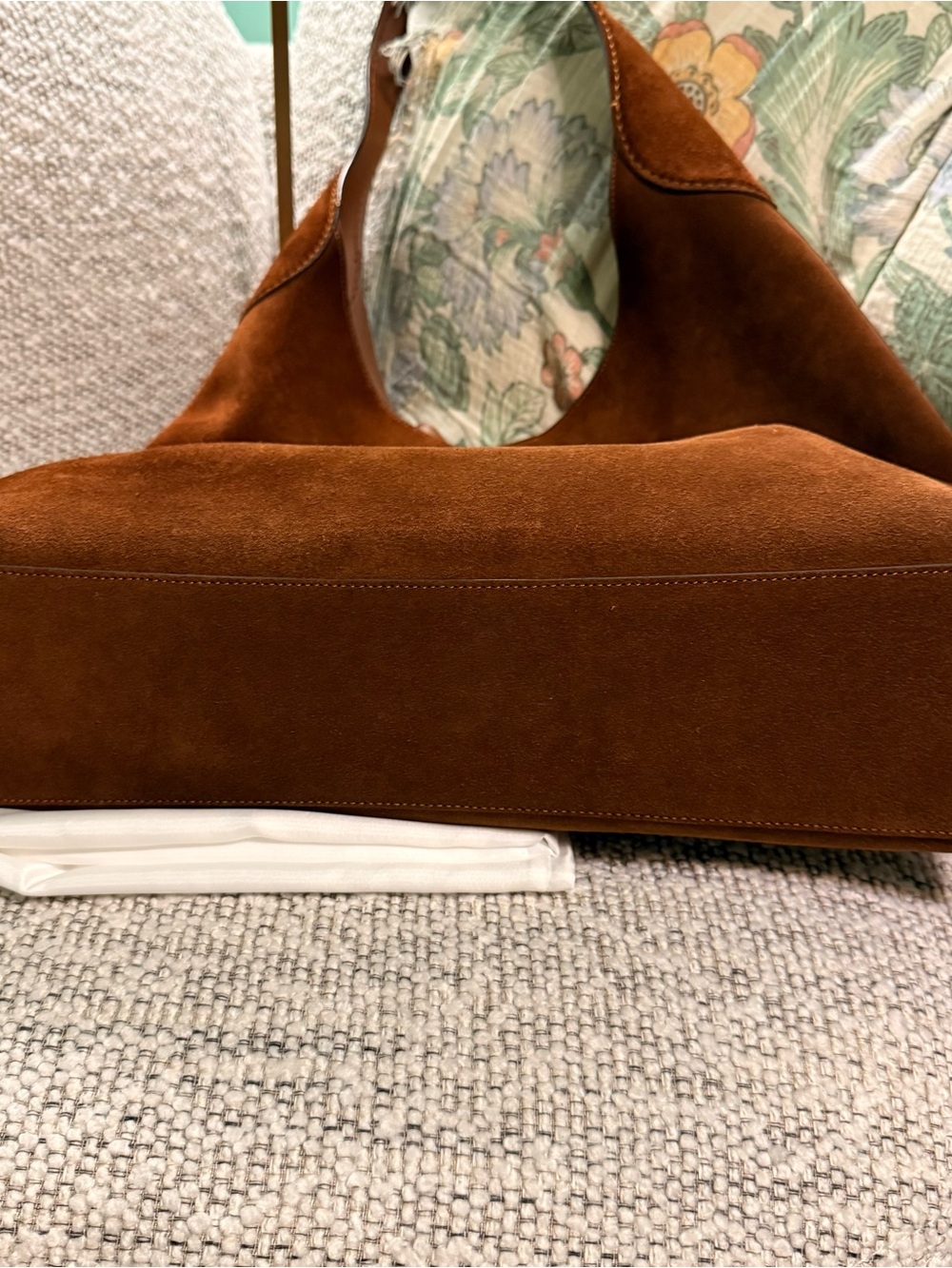 Coach Brooklyn Shoulder Bag 39 Brown Suede Brass Hardware - Picture 11 of 16
